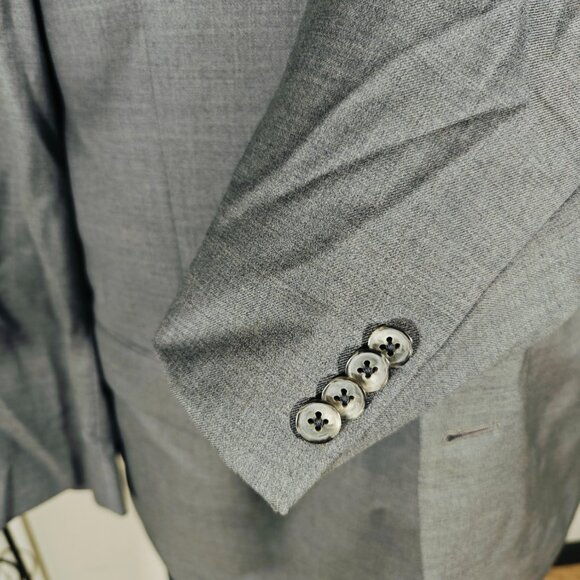 Joseph Abboud Men's Sport Coat Blazer Model 1402/4B‎ Gray Wool Zignone 100s 50L - Picture 9 of 16